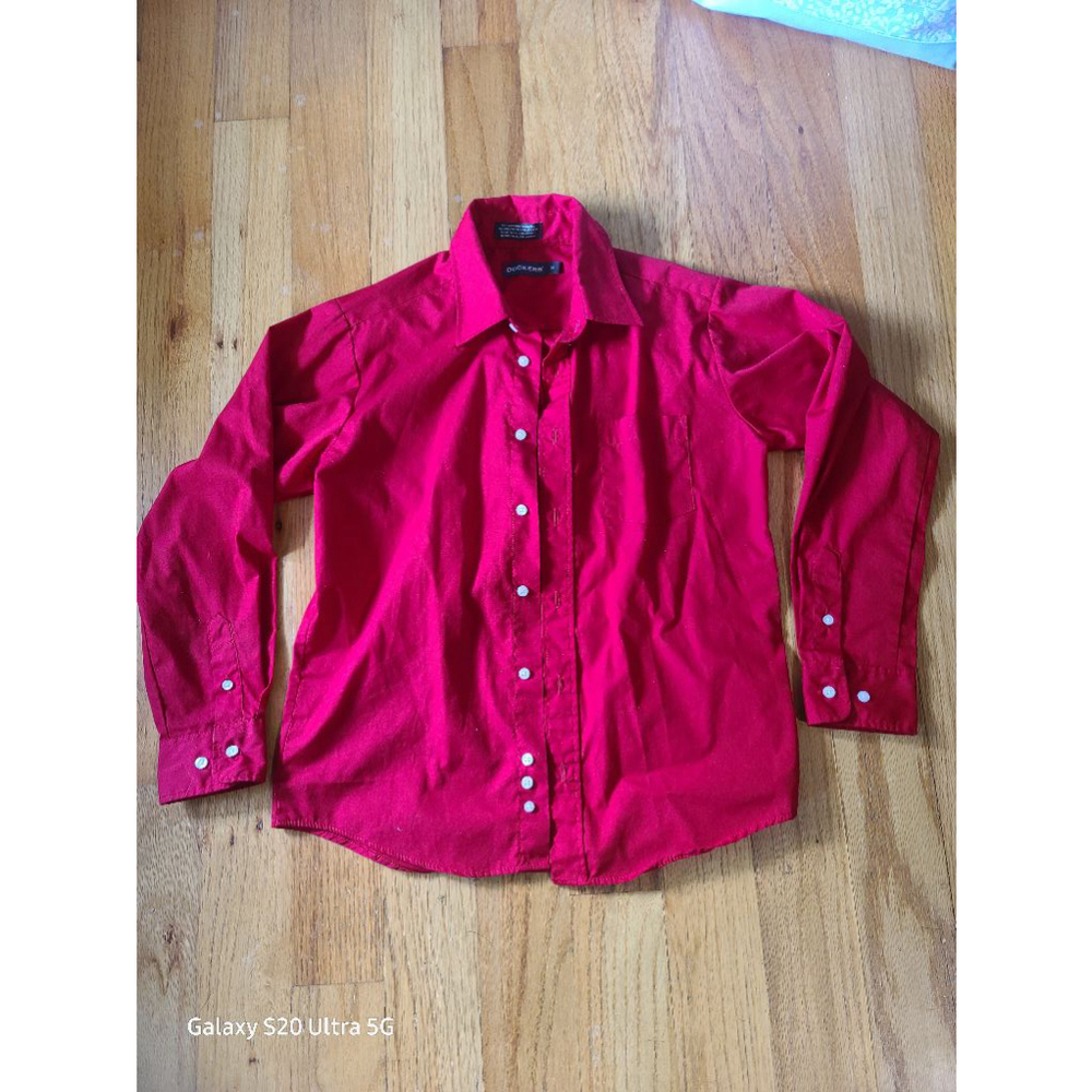 Dockers Boys size 14 Red button up shirt